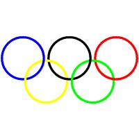 Olympic rings (curve plotting, parameters depend on data)